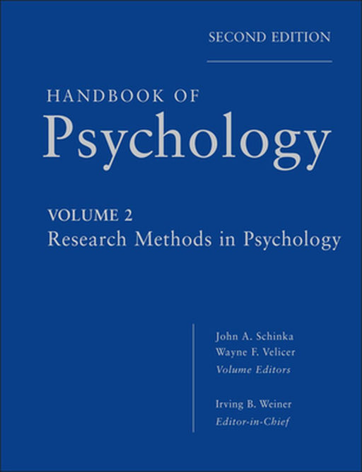 Handbook of Psychology, Volume 2: Research Methods in Psychology by Irving B. Weiner