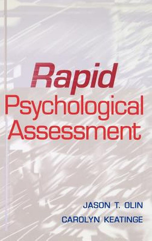 Rapid Psychological Assessment by Jason T. Olin
