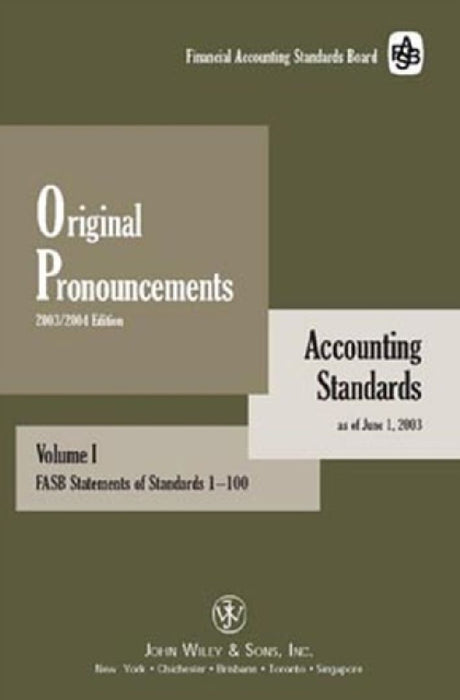 Original Pronouncements  by Financial Accounting Standards Board