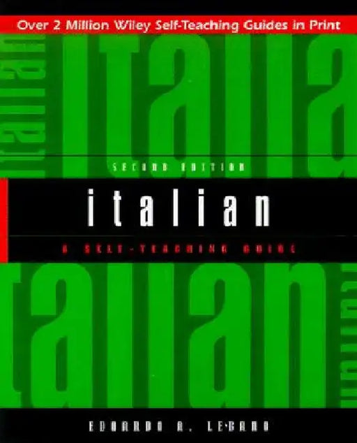 Italian: A Self-Teaching Guide by Edoardo A. Lebano