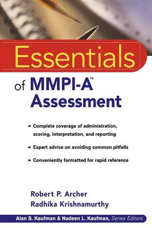 Essentials of MMPI-A Assessment by Robert P. Archer