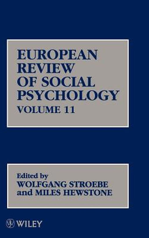 European Review of Social Psychology, Volume 11 by Wolfgang Stroebe