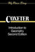 Introduction to Geometry by H. S. M. Coxeter