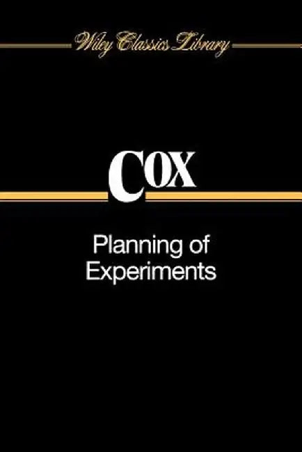 Planning of Experiments by D. R. Cox
