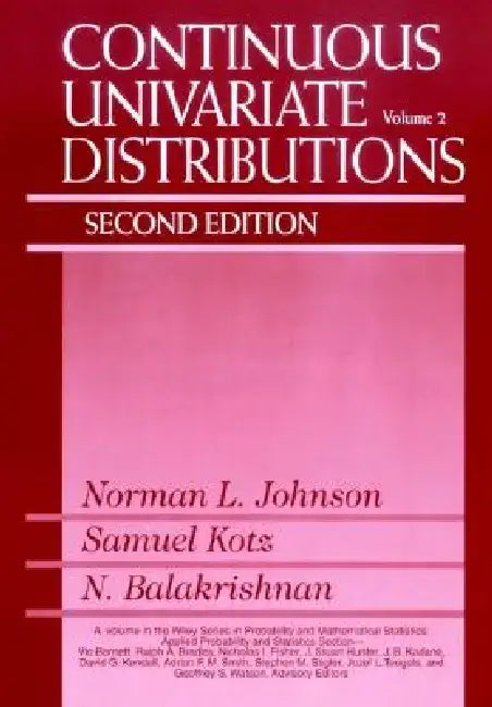 Continuous Univariate Distributions, Volume 2 by Norman L. Johnson