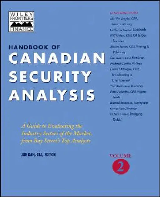 Handbook of Canadian Security Analysis, Volume 2 by Joe Kan