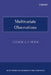 Multivariate Observations by George a. F. Seber