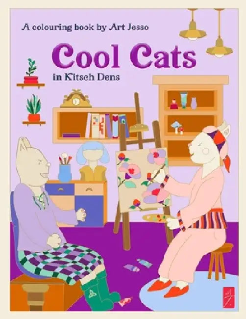 Cool Cats In Kitsch Dens by Art Jesso