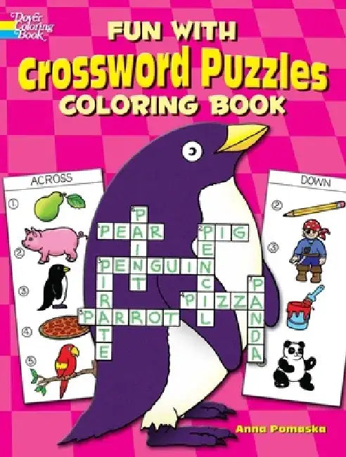 Fun with Crossword Puzzles Coloring Book by Anna Pomaska