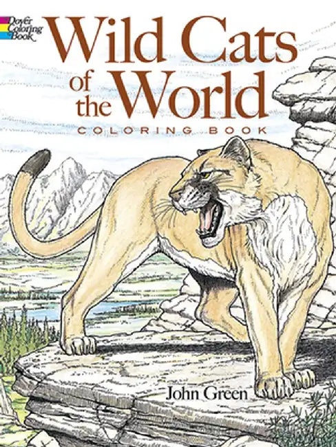 Wild Cats of the World Coloring Book by John Green