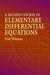 A Second Course in Elementary Differential Equations by Paul Waltman
