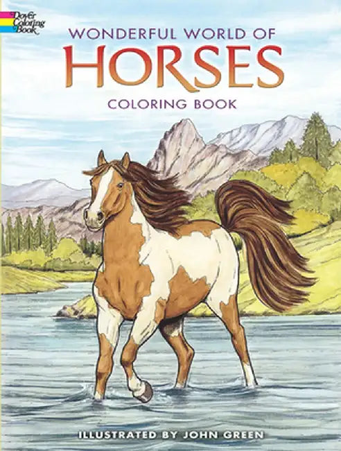 Wonderful World of Horses Coloring Book by John Green
