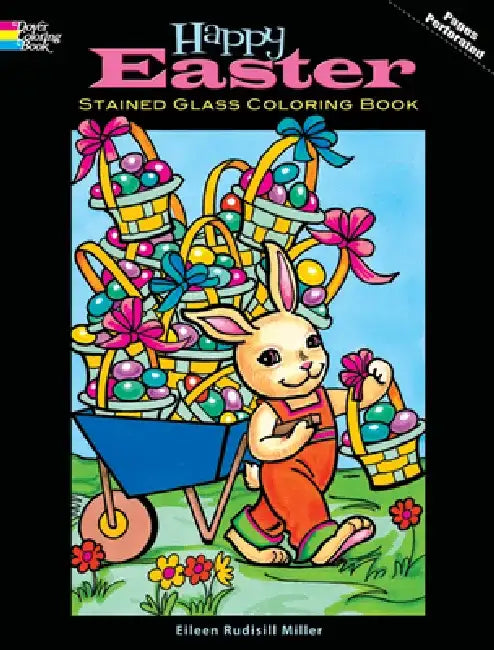Happy Easter Stained Glass Coloring Book by Eileen Rudisill Miller