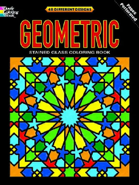 Geometric Stained Glass Coloring Book by Dover