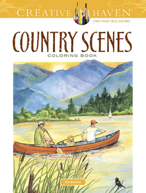 Country Scenes Coloring Book by Dot Barlowe