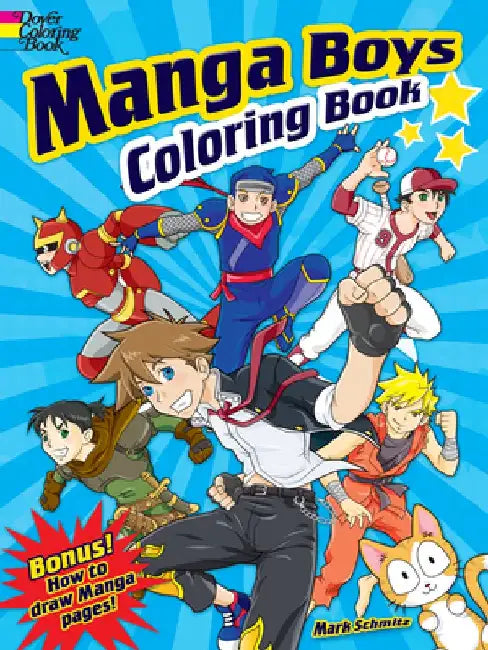 Manga Boys Coloring Book by Mark Schmitz
