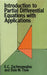 Introduction to Partial Differential Equations with Applications by E. C. Zachmanoglou