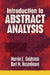 Introduction to Abstract Analysis by Marvin E. Goldstein