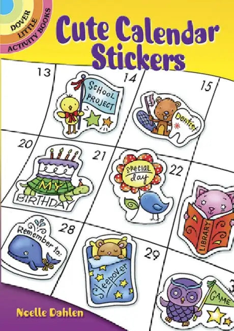Cute Calendar Stickers by Noelle Dahlen