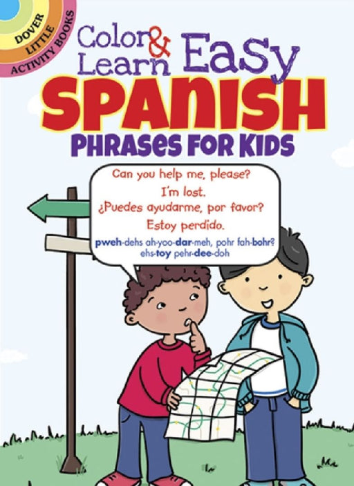 Color & Learn Easy Spanish Phrases for Kids by Roz Fulcher