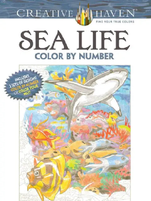 Creative Haven Sea Life Color by Number Coloring Book by George Toufexis