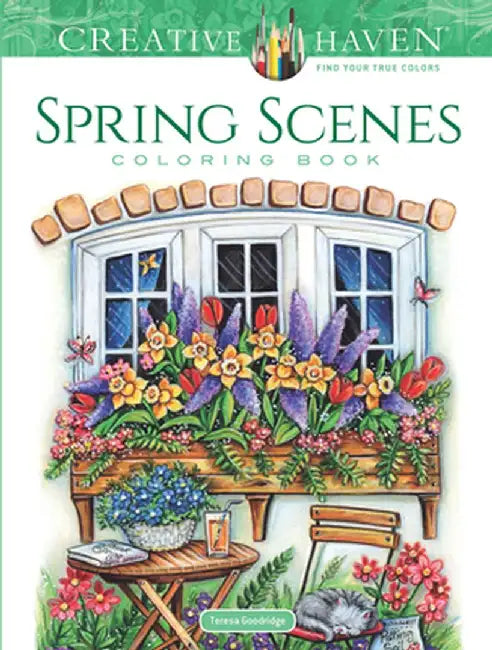 Creative Haven Spring Scenes Coloring Book by Teresa Goodridge