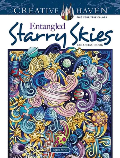 Creative Haven Entangled Starry Skies Coloring Book by Angela Porter