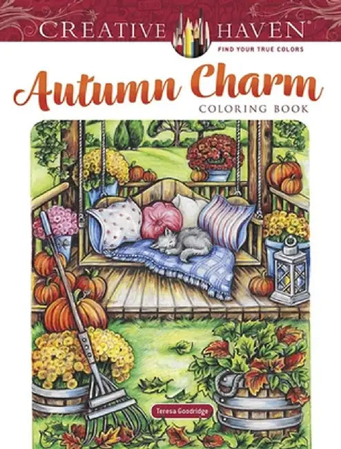 Creative Haven Autumn Charm Coloring Book by Teresa Goodridge