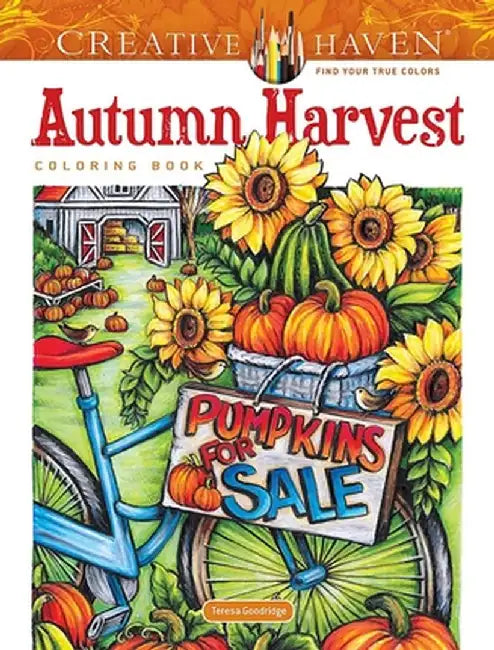Creative Haven Autumn Harvest Coloring Book by Teresa Goodridge