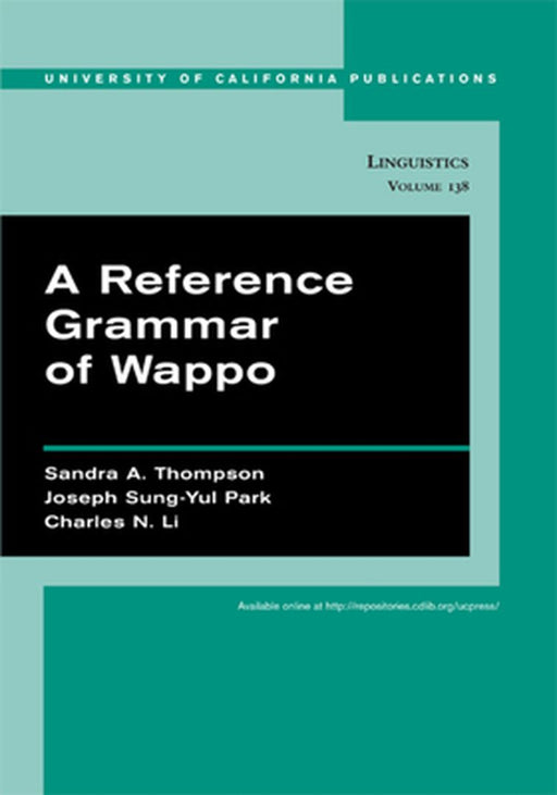 A Reference Grammar of Wappo by Thompson