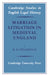 Marriage Litigation in Medieval England by Helmholz, R. H. Helmholz, Helmholz R. H.