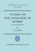 Studies in the Language of Homer by G. P. Shipp, Cambridge University Press