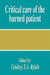 Critical Care of the Burned Patient by Lindsey T. a. Rylah, Rylah Lindsey T. a.