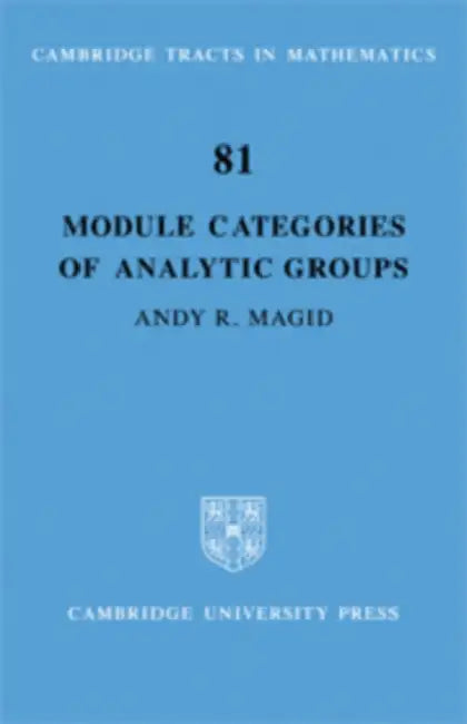 Module Categories of Analytic Groups by Andy R. Magid