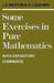 Some Exercises in Pure Mathematics with Expository Comments by J. D. Weston, H. J. Godwin, Jeffrey Dennis Weston