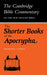 The Shorter Books of the Apocrypha by J. C. Dancy, John Christopher Dancy