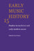 Early Music History: Studies in Medieval and Early Modern Music by Iain Fenlon