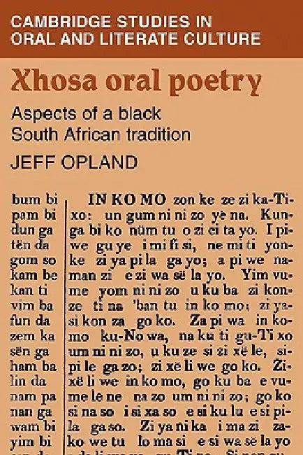Xhosa Oral Poetry by Jeff Opland