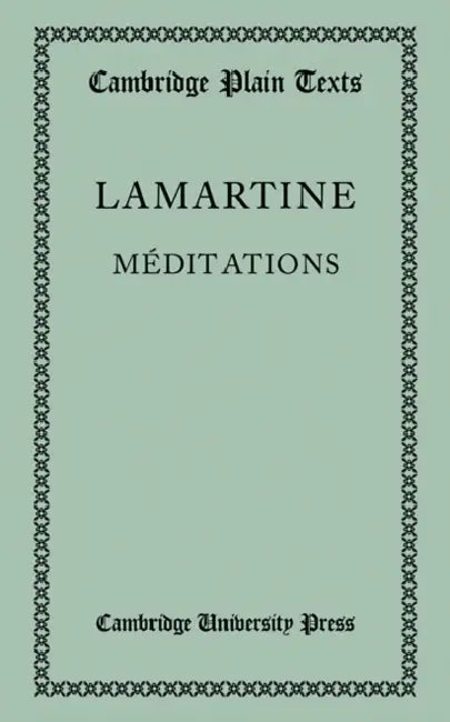 Meditations by Lamartine, A. de Lamartine