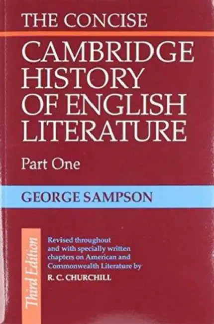 Concise Cambridge History of English Literature 2 Part Set by George Sampson