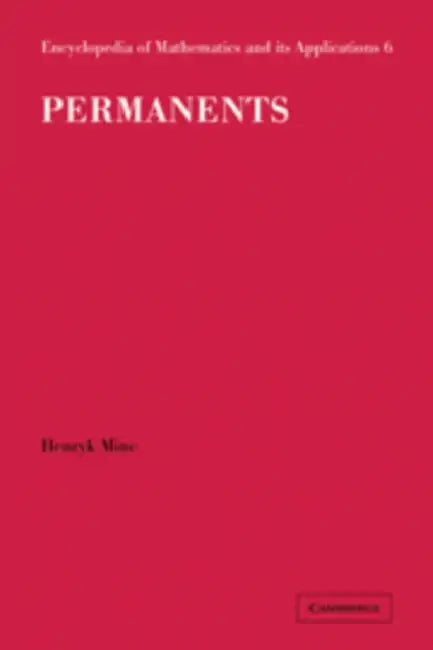 Permanents by Henryk Minc, Minc, Marvin Marcus