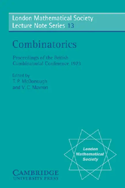 Combinatorics by T. P. McDonough, V. C. Mavron, J. W. S. Cassels
