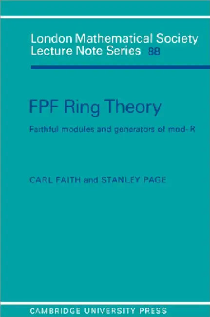 Fpf Ring Theory: Faithful Modules and Generators of Mod-R by Carl Faith