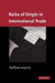 Rules of Origin in International Trade by Stefano Inama