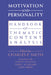 Motivation and Personality: Handbook of Thematic Content Analysis by Charles P. Smith, Charles P. Smith