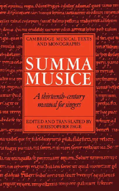 Summa Musice: A Thirteenth-Century Manual for Singers by Christopher Page