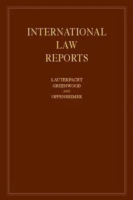 International Law Reports by E. Lauterpacht, C.J. Greenwood, A.G. Oppenheimer
