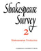 Shakespeare Survey by Allardyce Nicoll, Jonathan Bate, Michael Dobson