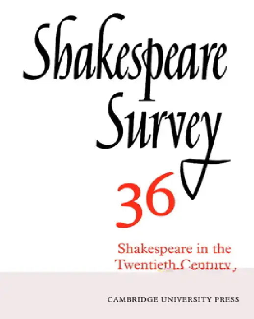 Shakespeare Survey by Stanley W. Wells, Jonathan Bate, Michael Dobson