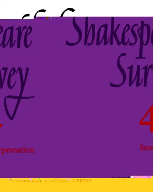 Shakespeare Survey by Allardyce Nicoll, Jonathan Bate, Michael Dobson
